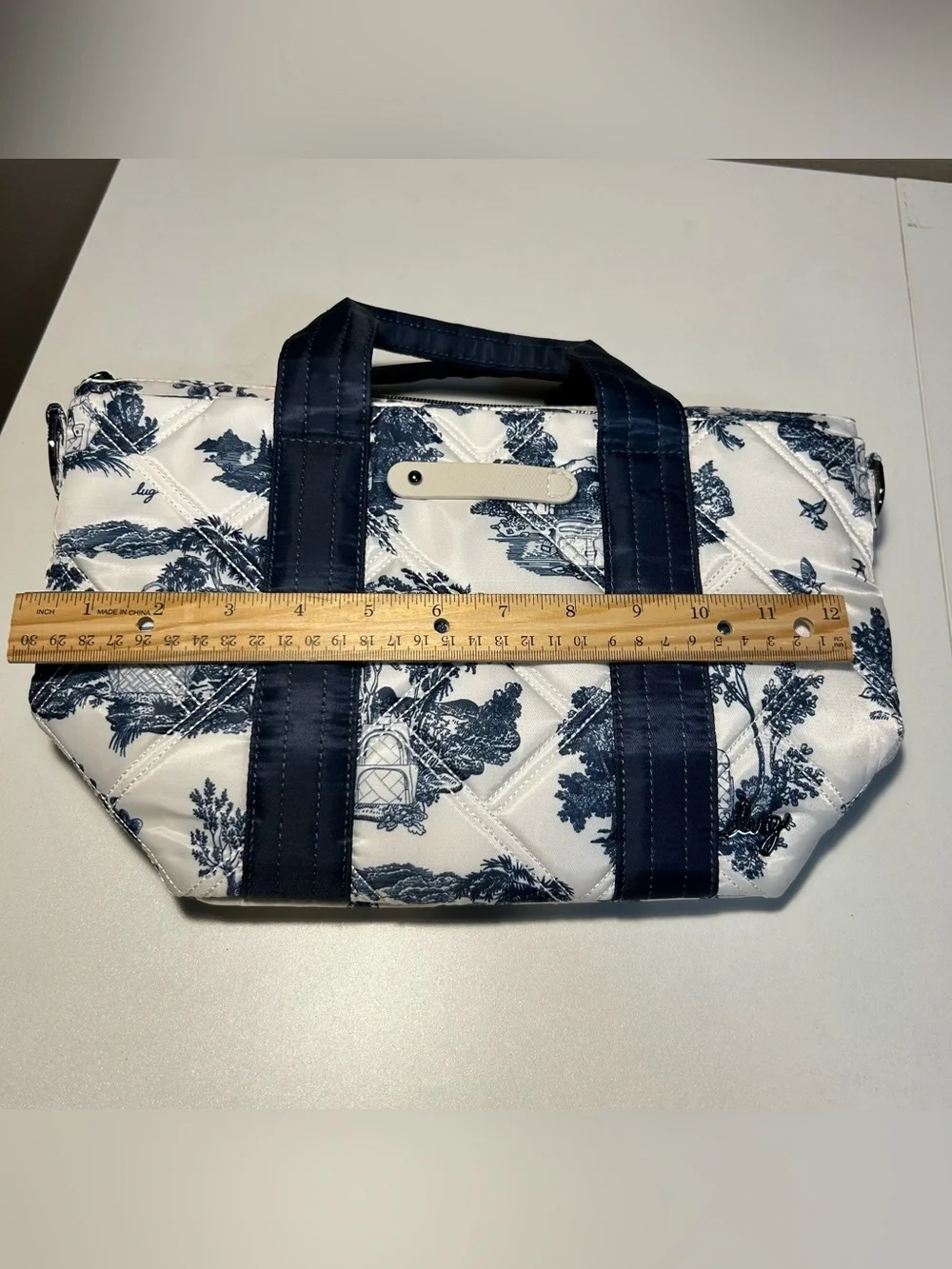 Lug Storybook Blue White Dory LE nylon tote crossbody removable strap NWOT